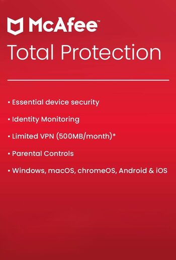 McAfee Total Protection 2023 Digital license KEy Email Delivry